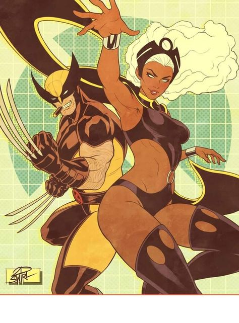 Storm and Wolverine - X MEN Wolverine And Storm, Wolverine Comic Art, Deadpool Y Spiderman, X Men Funny, Gambit X Men, Gambit Marvel, Marvel Art Drawings, Wolverine Xmen, Wolverine Comic