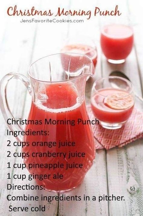 Christmas Morning Punch | Jen's Favorite Cookies Christmas Morning Punch, Resep Koktail, Christmas Punch Recipes, Drink Party, Punch Drinks, Christmas Punch, Punch Recipe, Gin Fizz, Christmas Brunch