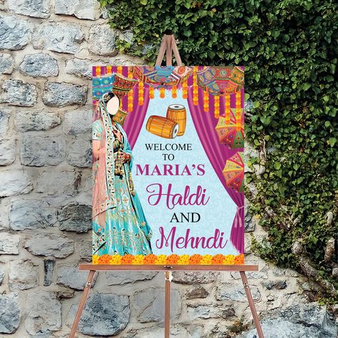 Buy Custom Haldi Mehndi Foam Board Poster Sign, Mehndi Decor Custom Printing Foamcore Sign, Haldi Welcome Sign, Announcement Sign Personalized Online in India - Etsy Mehndi Signs, Haldi Decor, Mehendi Decor, Mehndi Party, Welcome Board, Desi Wedding Decor, Welcome Boards, Mehndi Decor, Wedding Mehndi