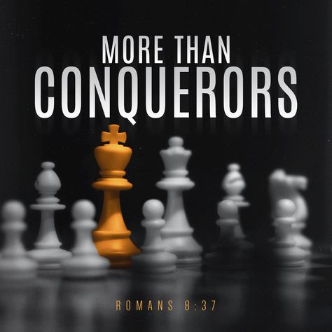 Empower your congregation with our uplifting church graphic collection, ‘More Than Conquerors,’ and let them conquer every challenge with faith and determination. Church Media Graphics, Sermon Graphics, More Than Conquerors, Romans 8 37, Powerpoint Slides, Overcoming Obstacles, Motivational Stories, Romans 8, Powerpoint Slide