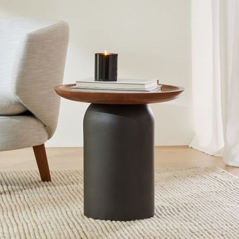 Side Tables | Modern Side Tables | west elm United Kingdom Drum Side Table, Pedestal Side Table, Side Table Decor, Modern End Tables, Furniture Side Tables, Modern Side Table, Side Table Wood, Round Side Table, Solid Mango Wood