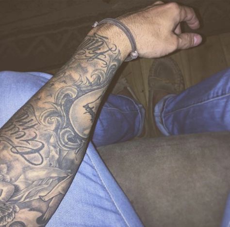 Natur Tattoo Arm, Dragon Tattoo Arm, Half Sleeve Tattoos Forearm, Saved Tattoo, Special Tattoos, Forarm Tattoos, Tattoo Inspiration Men, Cool Forearm Tattoos, Cloud Tattoo