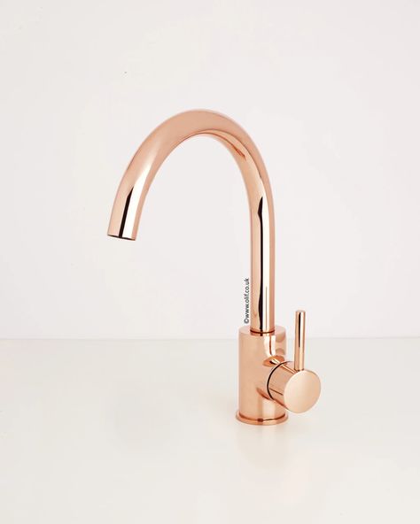 Copper Undermount Sink, Kitchens 2023, Kitchen Appliance Storage, Rose Gold Kitchen, Kitchen Appliances Design, Copper Taps, Open Kitchen And Living Room, Copper And Grey, Copper Hardware