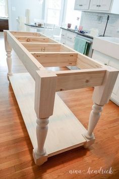 How to Build a DIY Furniture Style Kitchen Island & Free Plans Kitchen Island Building Plans, Style Kitchen Island, Into The Wood, Diy Kitchen Island, Diy Holz, Into The Woods, Style Kitchen, Building Plans, Decor Minimalist