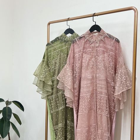 Loose silhouette dresses made from embroidered organza by @klambi.ananta Kanaya Dress available in 2 colors Pink and Sage Green. Available at Dresshaus.com Embroidered Organza, Dress Silhouette, 2 Colours, Sage Green, Dress Making, Green, Pink, Dresses, Quick Saves