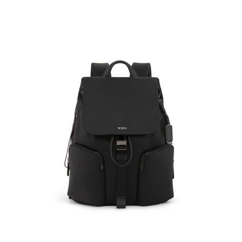 TUMI - Voyageur Ramsay Backpack for Women - Black/Gunmetal Tumi Backpack, Tumi Luggage, Womens Work Bag, Modern Backpack, Tumi Bags, Clip Design, Backpack Free, Business Backpack, Commuter Bag