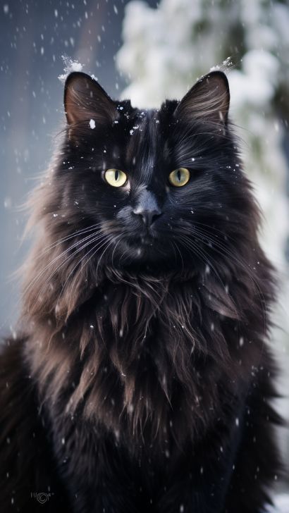 How To Tell If Your Cat Is A Norwegian Forest Cat? Step-By-Step To Identify A Norwegian Forest Cat "Wegie" - By Looks And Personality Traits Norwegian Forest Cat Black, Black Norwegian Forest Cat, Norwegian Forest Kittens, Norwegian Cat, Cat Therian, Cat Steps, Persian Cats, Cat Images, Cat With Blue Eyes