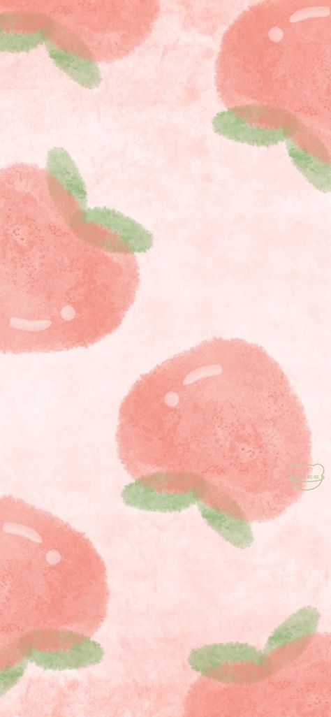 Wallpaper Strawberry Aesthetic, Peach Colored Wallpaper, Peach Color Background, Cool Animals, Iphone Ideas, Color Wallpaper Iphone, Fruit Wallpaper, Drawing Wallpaper, Whatsapp Wallpaper