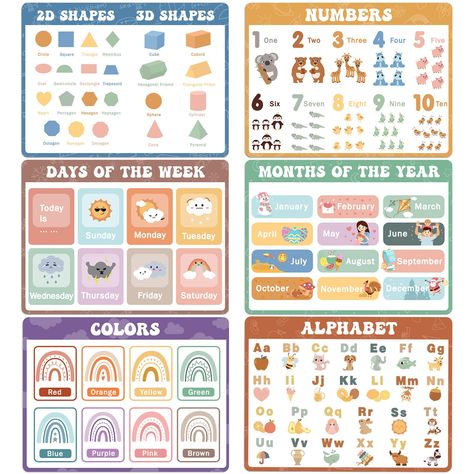 PRICES MAY VARY. 【Educational for Kids Placemats】You will receive 6 preschool education learning placemats, featuring 6 different designs including colors, shapes, letters, numbers, months, and dates themes. These excellent early education tools help you incorporate early learning into your child's daily life, turning dinnertime into a time for learning. Perfect for preschool and elementary school children. 【Easy to Clean】Preschool educational placemats are a great way to make mealtime easier an Free Printable Kids Placemats, Color Placemats For Kids, Personalised Placemats Kids, Free Printable Placemats For Kids, Preschool Placemats, Kids Placemats, Placemats For Kids, Boho Toddler, Education Tools