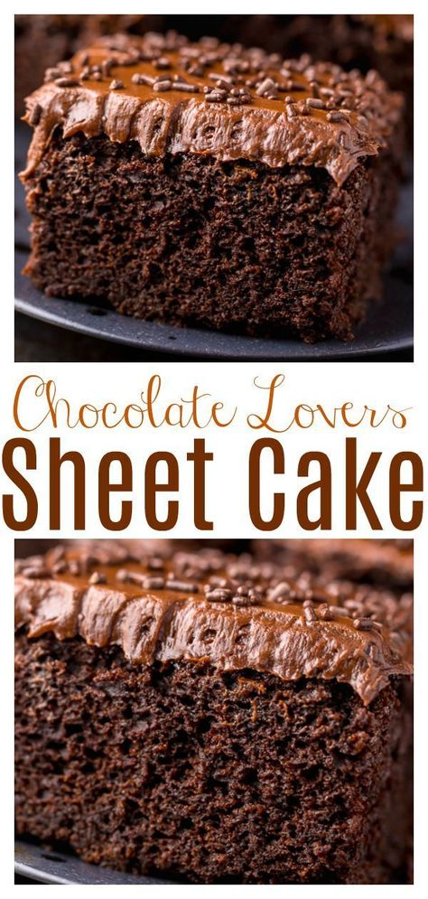 Full Sheet Cake Recipe, 11x15 Sheet Cake Recipe, Sheetcake Cake, The Best Chocolate Sheet Cake, Chocolate Sheet Cake Recipe, Full Sheet Cake, Half Sheet Cake, Baker By Nature, 21st Cake