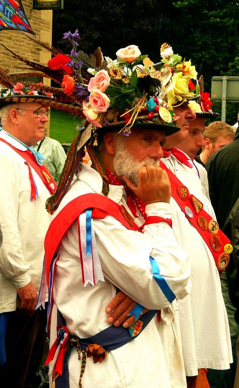 Morris Dancers, Rushbearing Festival, Halifax, UK 7 sep British Festival, Morris Dancers, British Village, Morris Dancing, Village Fete, Scarborough Fair, British Traditions, Northern England, Salsa Dancing