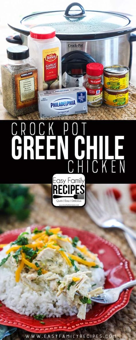 Green Chile Chicken - Crock Pot Recipe Crockpot Green Chili Chicken Tacos, Crockpot Mexican, Meal Calendar, Green Chili Chicken, Green Chile Chicken, Pot Recipes Easy, Kidney Friendly, Green Chiles, Crockpot Dishes