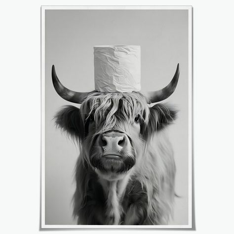 PRICES MAY VARY. Highland Cow Bathroom Wall Art Modern Farmhouse DecorWall Art：Highland Cow Bathroom Wall Art Modern Farmhouse Decorpictures wall decor Poster Measuring at 08x12/12x18/16x24/20x30/24x36/ inches You can choose canvas unframed wooden frame mounting or black frame mounting with advanced modern decoration. Highland Cow Bathroom Wall Art Modern Farmhouse DecorWall Art Print:Vintage Room Posters print use high-quality environmentally friendly ink and high-quality canvas and use the ind Bathroom Wall Art Modern, Highland Cow Bathroom, Cow Bathroom, Wall Art Modern Farmhouse, Fun Bathroom, Farmhouse Theme, Highland Cow Print, Poster Room, Bathroom Sign