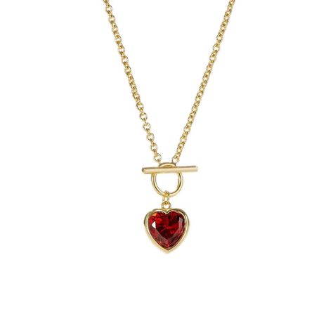 PRICES MAY VARY. This Necklace is a stunning and eye-catching piece of jewelry that is perfect for adding a touch of elegance and sophistication to any outfit. The pendant features a beautiful heart-shaped design that is accented with a vibrant red zircon stone at its center, creating a bold and striking look. The vibrant red zircon stone adds a touch of boldness and personality to the necklace, making it a great choice for anyone who loves to make a statement with their accessories. Aesthetic a Alchemy Jewelry, Blue Stone Pendant, Green Aventurine Stone, Christmas Gifts For Girlfriend, Toggle Necklace, Red Necklace, Red Jewelry, Jewelry Choker, Cute Necklace