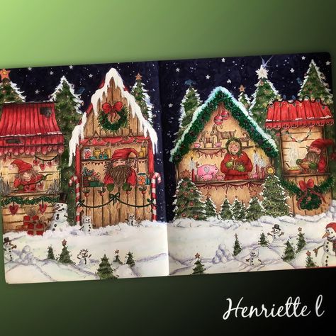 God Jul Hanna Karlzon, Christmas In September, Hannah Karlzon, Johanna Basford Coloring Book, Coloring Inspiration, Hanna Karlzon, Basford Coloring, Johanna Basford Coloring, Johanna Basford