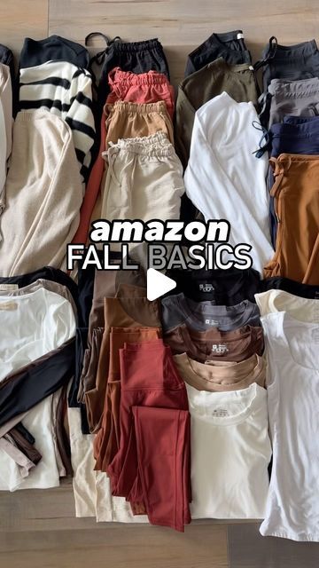 Nina Lacher | Amazon Fashion on Instagram: "Fall amazon basics that I love! 🍁 To shop you can comment BASICS and I’ll send you the details. Let me know in the comments which is your favorite and what fall basic you’re looking for so I can include it in part 2!   How to shop my reels 🫶🏻 1. Everything is linked in my stories & monthly highlights. 2. Tap the link in my bio! It’ll take you to my AMAZ0N shop where I’ve linked all my AMAZ0N finds. Tap any photo to bring up shoppable thumbnails. Tap any thumbnail to get the direct AMAZ0N listing 3. I’ve also linked the free LIKETOKNOW.it app in my bio. Tap the link to bring up the shop.ltk app. Tap any photo to bring up shoppable thumbnails and tap any thumbnail to shop! #amazonfinds #amazonfashion #amazonbasics #amazonessentials #founditonama Amazon Favs, Fall Basics, Everyday Leggings, Amazon Clothes, Amazon Basics, Bring Up, Amazon Essentials, Cute Fall Outfits, Clothing Essentials