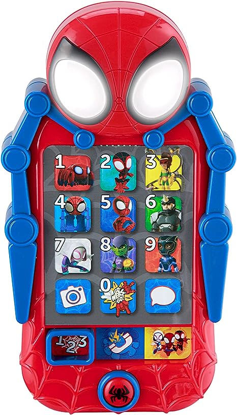 Spidey Kids Phone: This play phone features over 75 songs and sound effects built right in. Three play modes include a variety of educational games for kids! Great toddler travel toys and carseat toys during road trips, airplane rides, and more! Toddler Games: There are many ways to play number games and counting games with Spidey. Plus, this toy includes convenient built-in volume controls and automatic shut-off features for parents! Preschool Learning Games, Learning Games For Preschoolers, Toy Phone, Spiderman Gifts, Fun Educational Games, Spidey And His Amazing Friends, Educational Toys For Toddlers, Educational Games For Kids, Amazing Friends