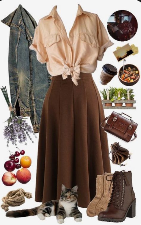 Dark cottagecore outfit, little bit gay🤌, credits to image owners Stile Blair Waldorf, Adrette Outfits, Cottagecore Outfit, Mode Retro, Fest Outfits, Academia Outfits, Cottagecore Outfits, Academia Fashion, Cottagecore Fashion