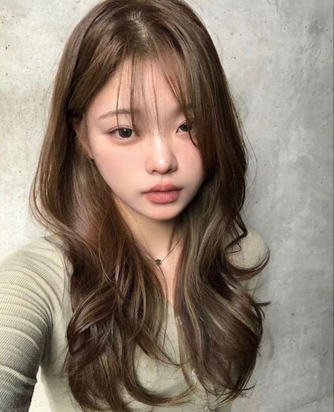 Toned Light Brown Hair, Cool Tone Asian Hair, Neutral Hair Dye Ideas, Honey Brown Asian Hair, Hair Colour For Asian, Brown Hair Colors Cool Tone, Asian Hair Colour, Light Brown Hair Asian, Highlights On Asian Hair