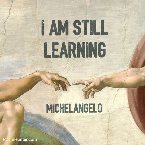 I am still learning.  ~Michelangelo~ I Am Still Learning, Photography Design, Art Quotes, Favorite Quotes, Words Of Wisdom, Human, Quotes