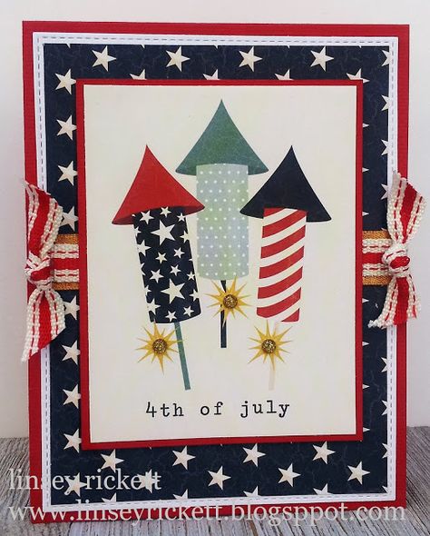 Really Reasonable Ribbon Blog: 4th Of July Card Independence Day Card, Military Cards, July Holidays, 4th Of July Nails, Summer Cards, July Nails, Cricut Cards, Making Greeting Cards, Nails 2020