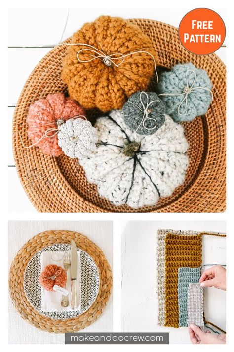 Easiest Rectangle Pumpkins Free Crochet Pattern Purse Design Ideas, Thanksgiving Crochet Patterns, Thanksgiving Crochet, Thanksgiving Home Decorations, Crochet Patterns Ideas, Make And Do Crew, Cute Halloween Decorations, Purse Design, Crochet Work