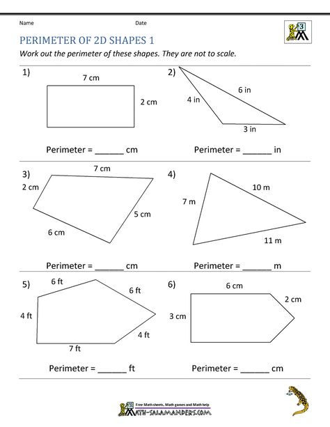 Quadrilaterals Worksheet, Area And Perimeter Worksheets, Find The Perimeter, Excel Worksheet, Perimeter Worksheets, Apple Math, Mail Merge, Geometry Worksheets, Basic Geometry