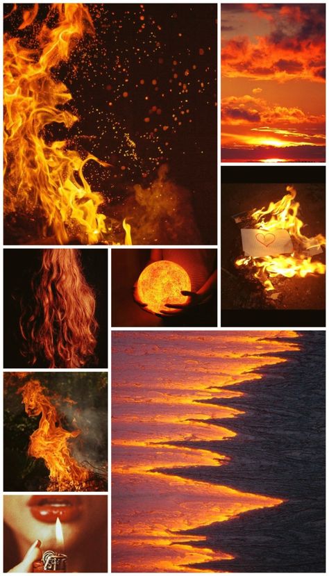 Aesthetic Fire Drawing, Fire Collage Aesthetic, Fire Elemental Aesthetic, Fire Moodboard Aesthetic, Element Fire Aesthetic, Fire Aesthetic Element, Orange Fire Aesthetic, Orange Moodboard Aesthetic, Fire Element Aesthetic