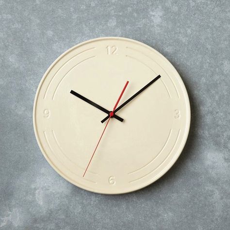 Industrial Ceramic Clock from West Elm Market | Remodelista Ceramic Clock, Industrial Clocks, Classic Clocks, Contemporary Wall Clock, London Kitchen, Kitchen Clocks, Ceramic Watch, Craft Room Office, Wood Clocks