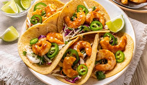 Cilantro Lime Slaw, Large Shrimp, Shrimp Tacos, Lime Wedge, Cilantro Lime, Shrimp Recipes, Healthy Eats, Quick Easy Meals, Seafood Recipes