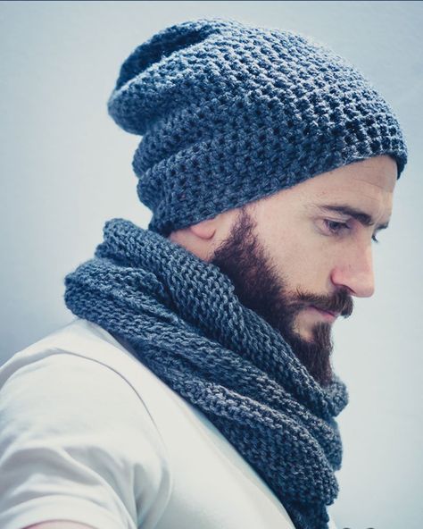 Beanie homme Crochet Mens Hat Pattern, Mens Hat Pattern, Crochet Mens Scarf, Chunky Crochet Scarf, Crochet Mens Hat, Crochet Wrist Warmers, Crochet Men, Crochet Baby Hat Patterns, Baby Hat Patterns