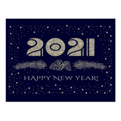 Happy New Year 2021. Pine Branch design Postcard Bon Voyage Cards, Business Christmas, Happy New Year Cards, New Year's Eve Celebrations, Happy New Year 2024, Pine Branches, Happy New Year 2019, New Year Greeting Cards, New Year Greetings