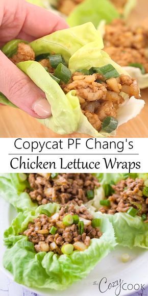 Pf Changs Chicken Lettuce Wraps, Salat Wraps, Pf Changs, One Pot Dinners, Diner Recept, Resep Diet, Chicken Lettuce Wraps, Health Dinner, Healthy Dinner Recipes Chicken