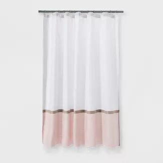 Modern Chic Design, Girls Shower Curtain, Stylish Shower Curtain, Plastic Shower Curtain, Gold Shower, Cotton Shower Curtain, Project 62, Girls Bathroom, Shower Curtain Rods