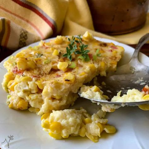 Southern Classic Recipes » Not Entirely Average Southern Corn Pudding, Southern Corn, Sweet Corn Pudding, Grilled Corn Recipes, Southern Side Dishes, Hummingbird Cake Recipes, Cream Style Corn, Corn Pudding, Creamy Corn