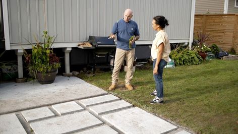 Add On To Concrete Patio, Extending Concrete Patio Ideas, Expanding Concrete Patio With Pavers, Ways To Extend Concrete Patio, Adding Onto Concrete Patio, Alternative Concrete Patio, Concrete Patio To Pavers Transition, Extend Concrete Patio With Pavers, Expand Concrete Patio