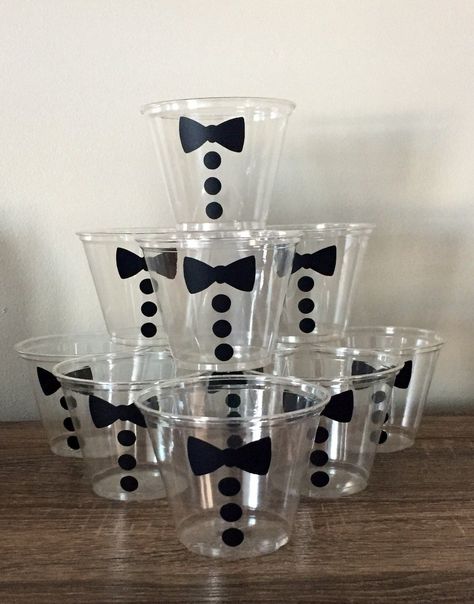 Bow Tie Party, Birthday Party Cups, Boss Birthday, Baby Birthday Themes, Mens Birthday Party, Baby Shower Supplies, Shower Supplies, Father's Day Diy