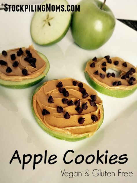 Apple Cookies - STOCKPILING MOMS™ Gluten Free Snack, Snack Sani, Sommer Mad, Apple Rings, Apple Cookies, Vegan And Gluten Free, Gluten Free Snacks, Butter Chocolate, School Snacks