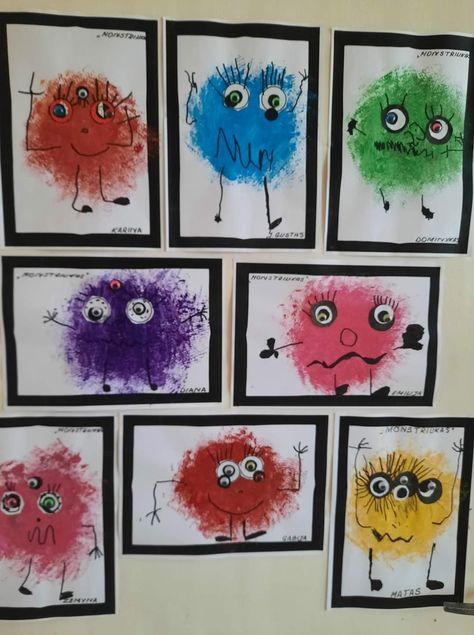 Colour Monster Art Activities, Feeling Monsters Craft, Color Monster Art, Emotions Preschool Crafts, Emotion Art For Kids, Emotions Crafts For Preschoolers, Color Monster Craft, Colour Monster Activities, Emotion Monsters