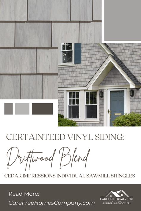 Shake Siding and Shingle Siding Contractor in Cape Cod, MA and Rhode Island Shingles Siding Exterior, Shake Style Siding, Gray Vinyl Cedar Shake Siding, Cedar Shake Vinyl Siding Exterior Design, Shingle Exterior Siding, Light Gray Cedar Shake Siding, New England Cedar Shake Homes, James Hardie Shingles, Vinyl Shingles Cedar Shakes