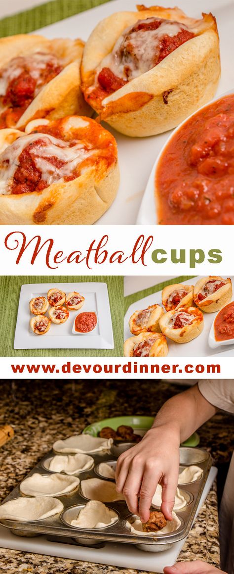 Meatball Cups - Devour Dinner - Quick and easy after school snack or even appetizer. The children can help make. #meatballs #recipe #food #snack #food #easyrecipe Meatball Cups, Cheese Appetizer, Healthy Afternoon Snacks, After School Snack, Quick And Easy Appetizers, School Snack, Afternoon Snack, Minced Meat, Dinner Easy