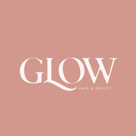 Glow Hair & Beauty on Behance Beauty Company Logo, Hair And Beauty Salon Logo, Glow Logo Design Ideas, Aesthetic Salon Names, Beauty Brand Logo Ideas, Nail Logo Ideas, Glow Logo Design, Salon Logo Design Ideas, Beauty Logo Ideas