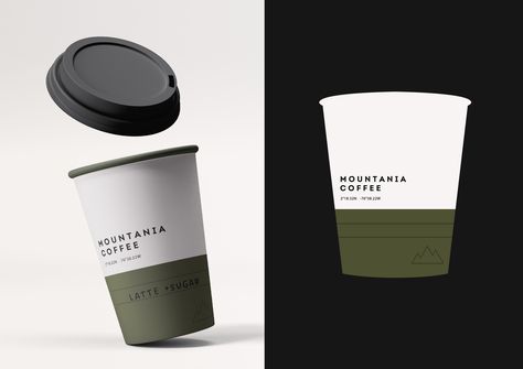 Mountania coffeeshop design #logodesign #logotype #graphicdesign #designer #coffee #inspiration #travel #mockup Minimal Cafe, Paper Cup Design, Coffee Inspiration, To Go Coffee Cups, Coffee Shop Branding, Coffee Shop Business, Brown Mugs, Designer Coffee, Drinks Packaging Design