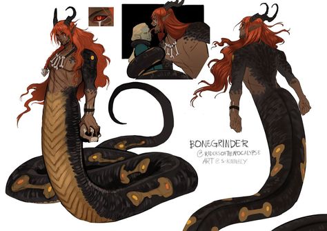 Snake Man Character Design, Snake Human Hybrid Male, Naga Male Snake, Naga Oc Male, Snake Man Art, Naga Character Design, Half Human Half Animal Character Design, Naga Male, Snake People