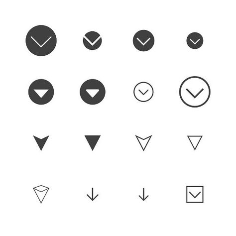 arrow button scroll design1. Navigation Icons #arrow Icon Set Design, Overlays Instagram, App Layout, Ui Inspiration, Scroll Design, Design Vector, Shape Design, Icon Set, Ui Design