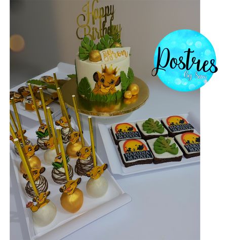 Lion King Candy Table, Lion King Baby Shower Dessert Table, Lion King Dessert Table, Lion King Desserts, Lion King Cake Pops, Lion King Party Decorations, Simba Baby Shower, Lion King Birthday Party Ideas, Lion King Theme