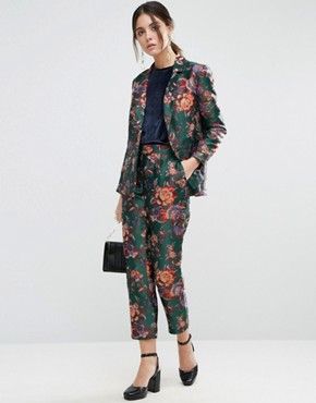 Suit Pants | Workwear | Suits, suit pants, skirts and blazers for women | ASOS Floral Blazer Women, Court Suits For Women, Pattern Suits Women, Floral Suits Women, Floral Suit Women, Womens Floral Suit, Floral Pantsuit, Floral Suit, Formal Chic