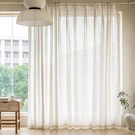 Pinch Pleated Drapes, Pinch Pleat Drapes, Extra Wide Curtains, Semi Sheer Curtains, Pinch Pleat Drape, Wide Curtains, Pleated Drapes, Pinch Pleat Curtains, Linen Lights