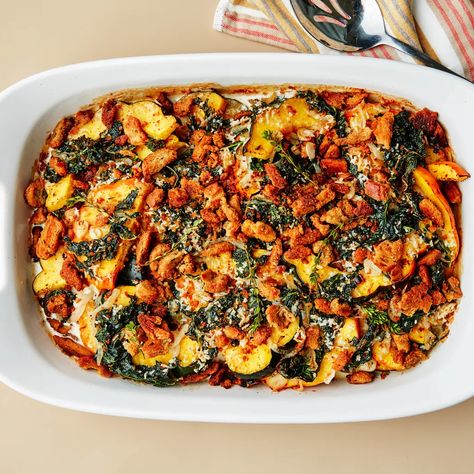 Easy Winter Meals, Cheesy Squash, Squash Gratin, Cranberry Walnut Bread, Freezing Kale, Creamed Kale, Winter Meals, Bon Apetit, Country Bread