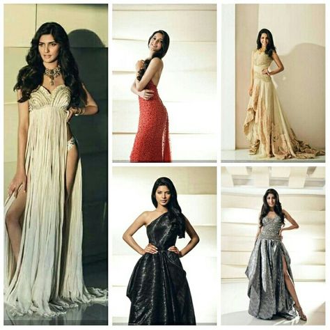 Tiara girls Vaishnavi Patwardhan, Sanjana GL, Niharika Anand, Navpreet Kaur and Natasha Singh Glam Shots at Fbb Femina Miss India 2016 in Mumbai Navpreet Kaur, Miss India, Mumbai, Tiara, Formal Dresses Long, India, Formal Dresses, Clothes